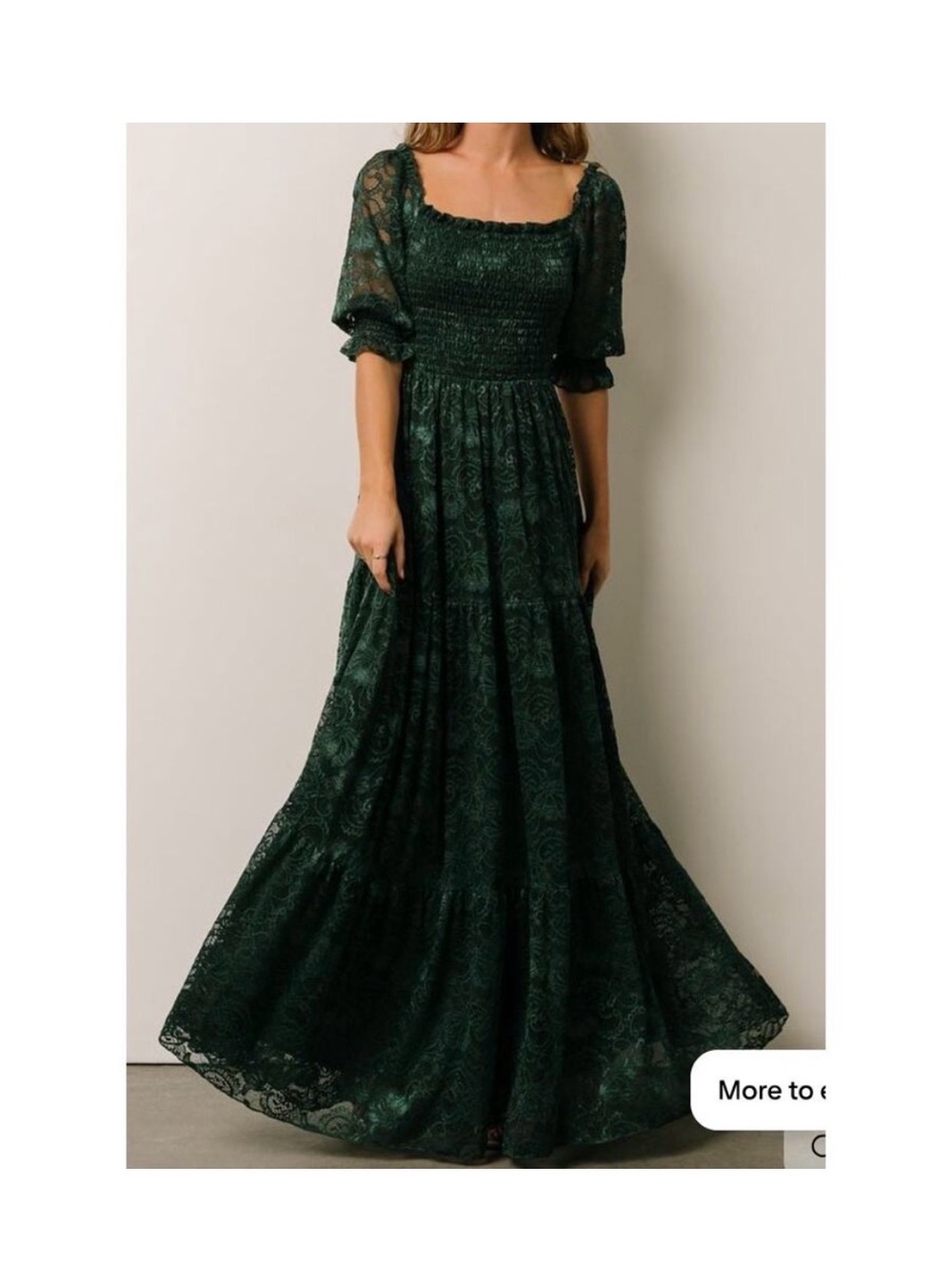 Baltic Born Emerald Green Lace Maxi Dress